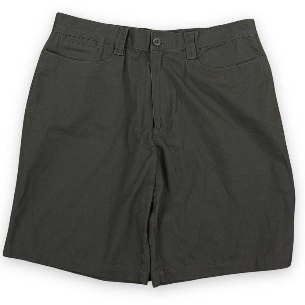 The North Face Shorts Mens 38 Gray Chino Cotton Flat Front Hiking Camping Cabin‎